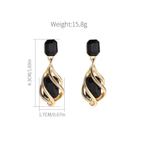 Vintage Rhinestone Dangle Earrings Statement Crystal Rectangle Drop Dangle Earrings Wedding Bridal Prom Pageant Jewelry Earrings for Women3