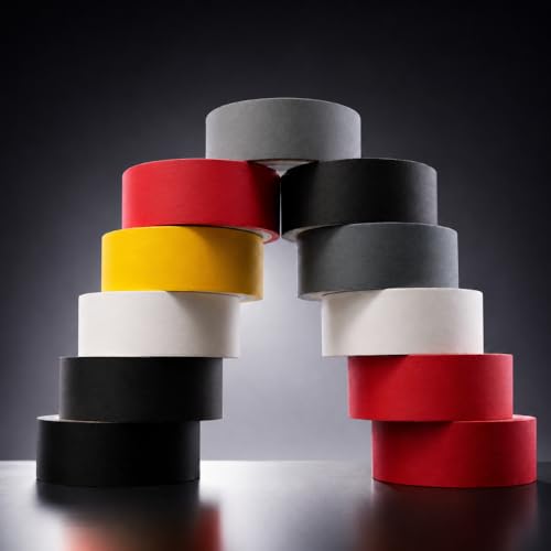 Image of WOD Professional Grade Black Gaffer Tape - Made in USA - 1 in. x 50 yds. (48-Rolls) No Sticky Residue, Cables, Non Reflective, Hand Tearable, Gaff Cloth Trade Shows, Concerts