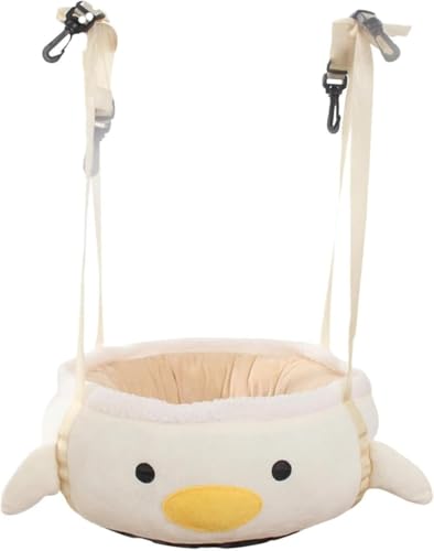 Pazeku ショートプラッシュコットンキャットハウス多機能冬暖かい猫と犬用キャットハンモック吊り下げペットベッド洗えるぬいぐるみおもちゃ通気性ペットケージ吊り下げバスケット猫睡眠ベッド遊び登山 (チキン,小さい)