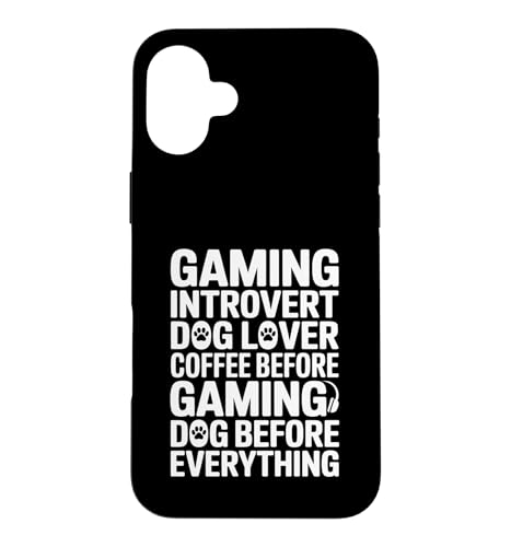 �Q�[�~���O ���� ���D�� �R�[�q�[ Before Gaming Dog Before �X�}�z�P�[�X iPhone 16 Plus �p