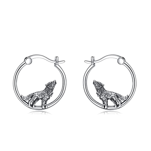 🐺Design🐺Il lupo simboleggia lealtà, unità, affetto, perseveranza, tenacia, protezione e coraggio, ti renderà più audace quando indosserai gli orecchini del lupo, rendendolo un modo perfetto per celebrare la tua individualità.