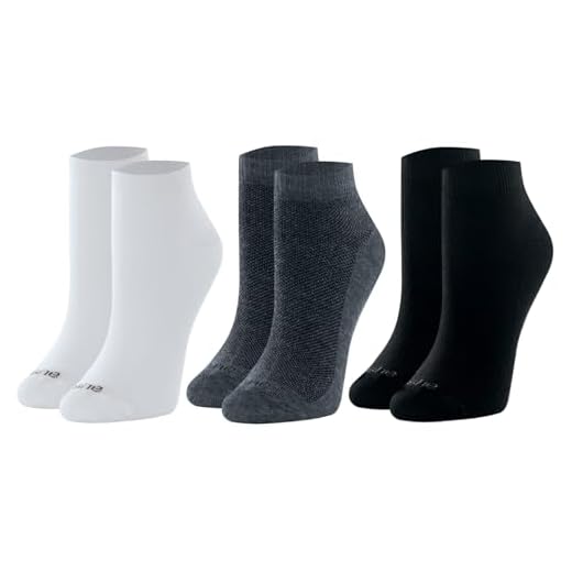 SHE BY MASH Kit 3 Pares Meia Sapatilha Cano Baixo Academia Punho Confortável Feminina Adulto, 1 Branco - 1 Cinza Mescla - 1 Preto, 34-39