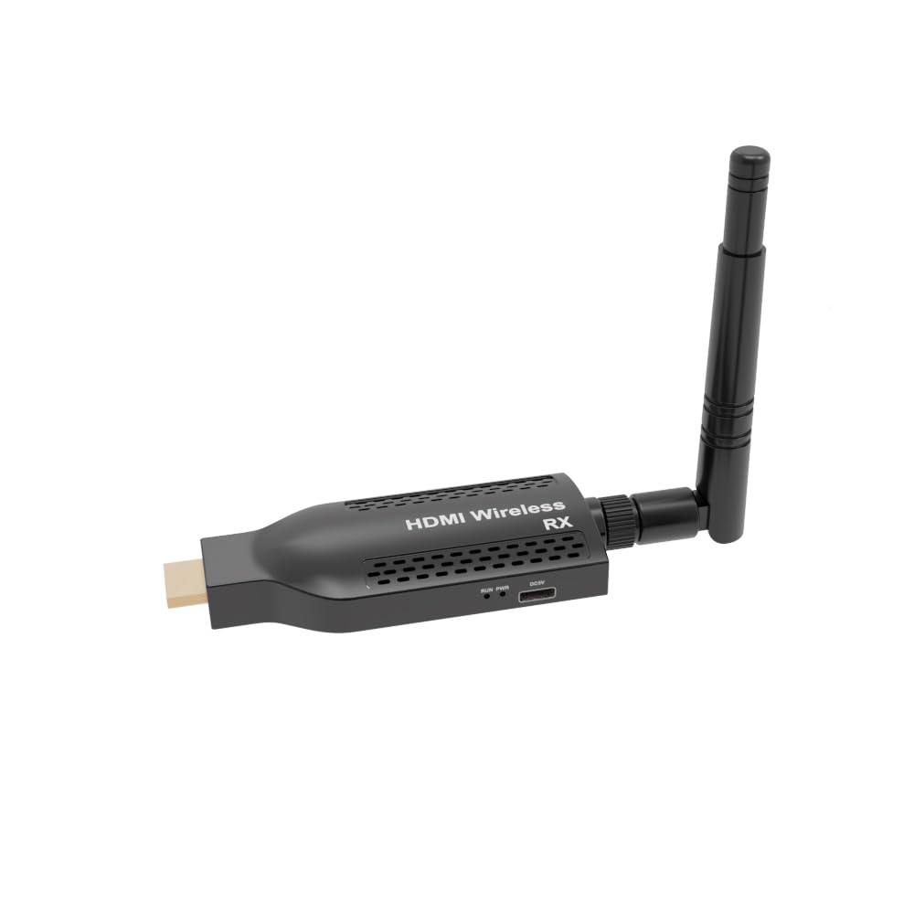 EXVIST Receptor HDMI inalámbrico portátil Solamente, 492t de Largo Alcance, transmisión HD 1080P, Plug & Play para televisores/proyectores, Ideal para Cine en casa, presentaciones de Oficina