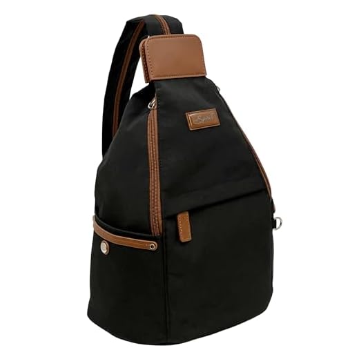 Spirit - Mochila impermeable de nailon - Mochila ligera con múltiples bolsillos y correas ajustables - Mochila de viaje y vacaciones, color negro y marrón, Negro y marrón, Talla única