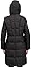 London Fog Women's Chevron Coat with Faux Fur Trimmed Hood, Black, Small