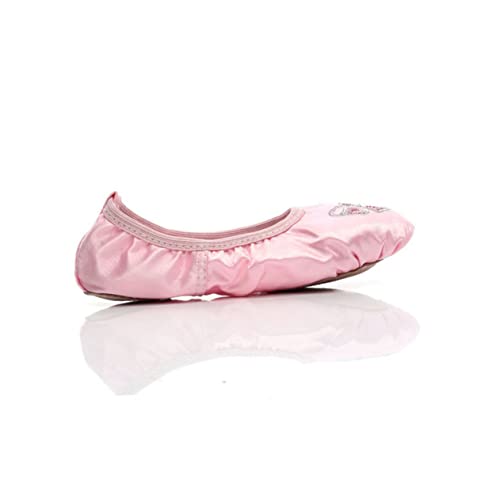 BESPORTBLE Satin Ballet Dance Shoes for Boys and Girls Girls Embroidered Sequins Yoga Slippers Non- Split Sole for Ballet Jazz Gymnastics and Modern Dance3