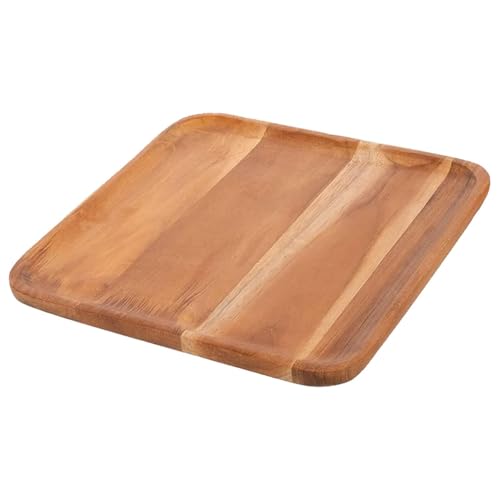Image of Wooden Serving Tray Multipurpose Tray Decoration & Storage Tray Present Item Tea Table or Kitchen Wooden Food Trays and Wooden Breakfast Tray (Brown)