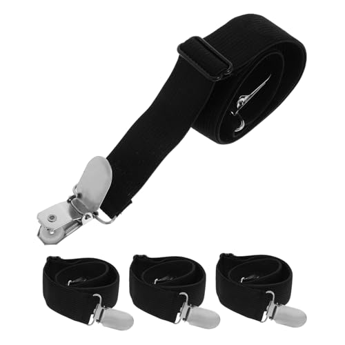 Cabilock 4pcs Bed Sheet Fasteners: Adjustable Elastic Grippers for Mattress Covers - Sheet Holder Clips for Bedding - Mattress Cover Fixing Straps