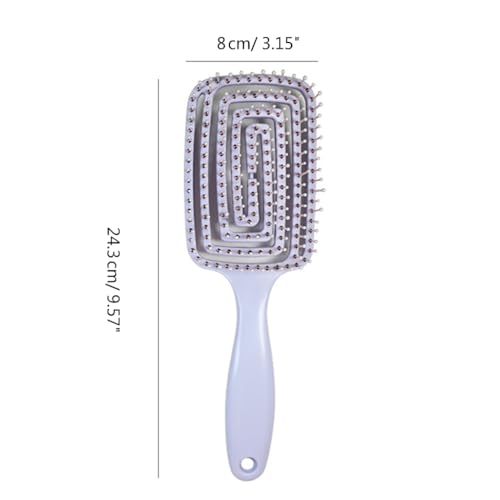 Peine masajeador antiestático para cabello púrpura miniatura 4