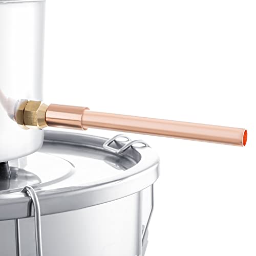 Image of Shine Still Alcohol Distiller 5 Gallon Upgraded Copper Tube with Stainless Steel Pot Thumper Keg Thermometer Water Pump Home Brewing Kit for Wine Making Whisky Brandy Vodka