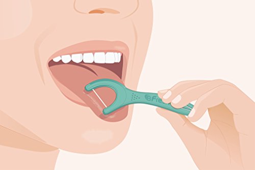 BFresh Flossers 3 in 1 Dental Floss Picks 50 Pcs Mint flavored flosser with tongue cleaner and toothpick for fresh breath and healthy gums - Image 5