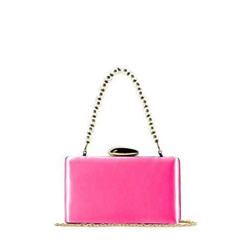 MODELISA - Bolso Clutch De Fiesta Cadena De Hombro Efecto Perla Boda Noche Evento Novia Mujer (Fucsia) MODELISA - Bolso Clutch De Fiesta Cadena De Hombro Efecto Perla Boda Noche Evento Novia Mujer (Fucsia)