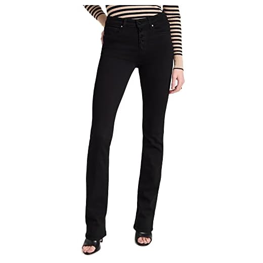 PAIGE Women's Manhattan Jeans, Black Shadow, 28