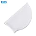 PATIKIL Silicone Swim Cap, 2 Pcs Waterproof Swimming Hats Non-Slip Adult Swimming Cap for Women and Men Swim Training Racing, White