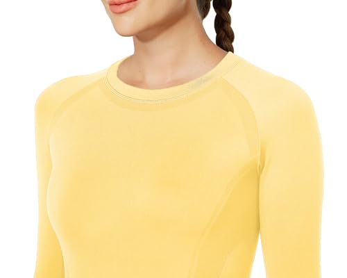 Image of MathCat Workout Shirts for Women Long Sleeve, Workout Tops for Women, Quick Dry Gym Athletic Tops,Seamless Yoga Shirts XS-XL