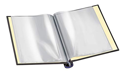 VELOFLEX 4954080 - Klemmbinder DIN A5, mit Ledernarbung, Füllhöhe max. 20 mm, schwarz, 1 Stück