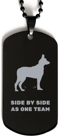 My German Shepherd Dog, Pet ID Tag, Guide Dogs, New Puppy, Blind Dog, Design for Dog Mom, Dog Dad, Pet Loss, Dog Memorial | Never Fade Off Engraved Black Dog Tag, Highly Resistant to Rust, Corrosion