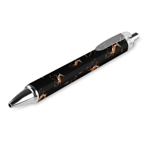 Bolígrafo retráctil negro Antelope Jumping de punta fina 0,5 mm para escritura suave, 4 ud 6