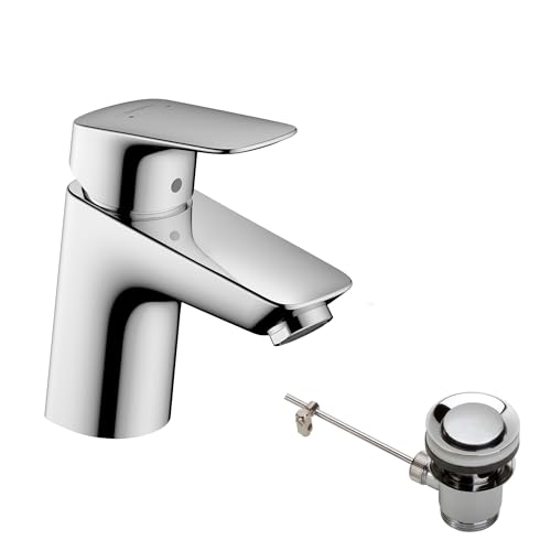 hansgrohe 71170000 Waschtischarmatur Logis, Wasserhahn Bad mit Auslauf...