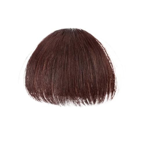 Fausse frange brune postiche cheveux courts pour changer de tête au quotidien