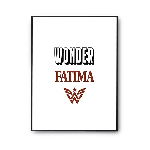 Cadeau humour anniversaire : Affiche Wonder Fatima Otshirt, poster déco fabriqué en France