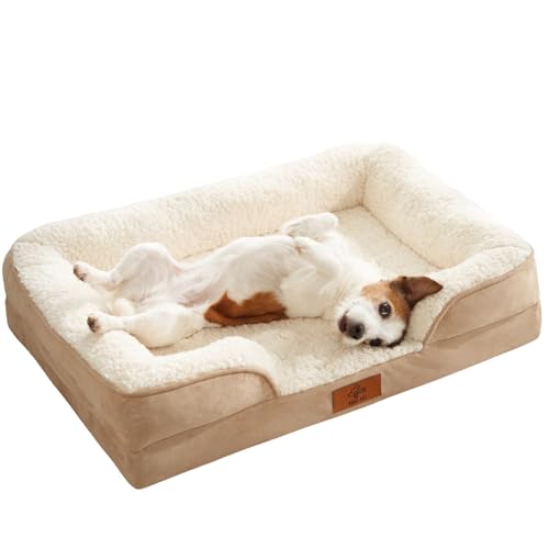 VEEL PET Cuccia cane Premium100%, Impermeabile Sfoderabile e Lavabile, memory foam ed ortopedica, per taglia grande da interno tipo divano (Large)