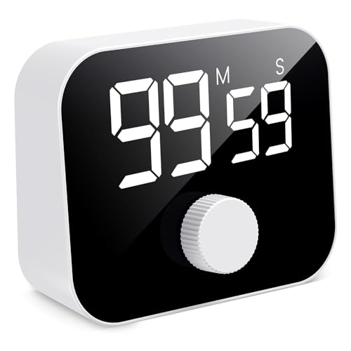 Fnfhsa Temporizador de Cocina, Temporizador de Cocina Digital MagnéTico para CronóMetro Temporizador de Cuenta Regresiva con Pantalla LED Temporizador Giratorio