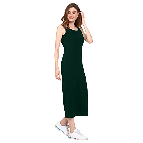 Image of ROARERS Women Maxi Length Sleeveless Cotton Black Dress