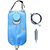 Gravity Water Filter System, Backpacking and Camping Water Filtration System, Water Purifier Survival for Travel, Backpacking Hiking and Emergency Preparedness, 1 gal Bag, 0.1 Micron