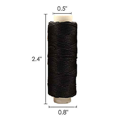 Fandol Waxed Cords Polyester Leather Sewing Thread Waxed Strings For Macrame, Diy Bracelets, Handcraft Or Leather Projects (12 Dark Colors) #TOP2