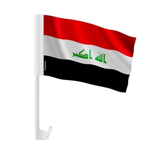 Drapeau voiture Irak en polyester pour cortège de mariage et fête
