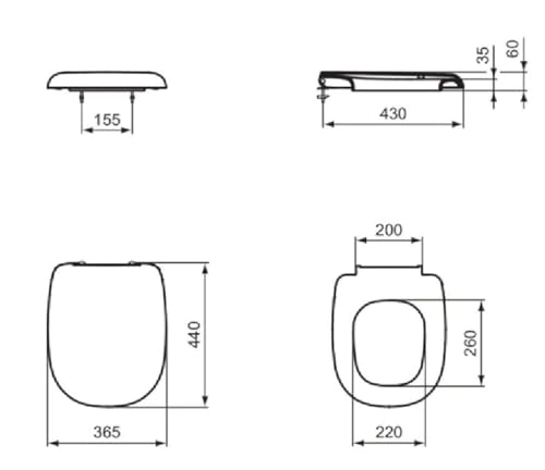 Ideal Standard T663001 Copriwater deska sedesowa, z duroplastem