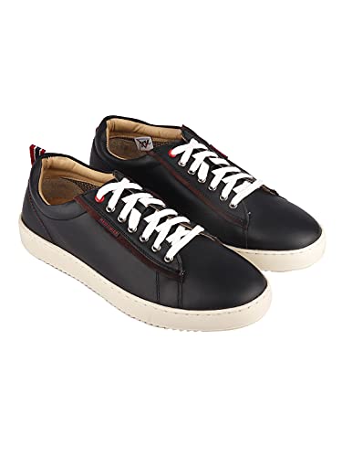 Image of Red Chief Black Leather Casual Shoes for Men RC3719