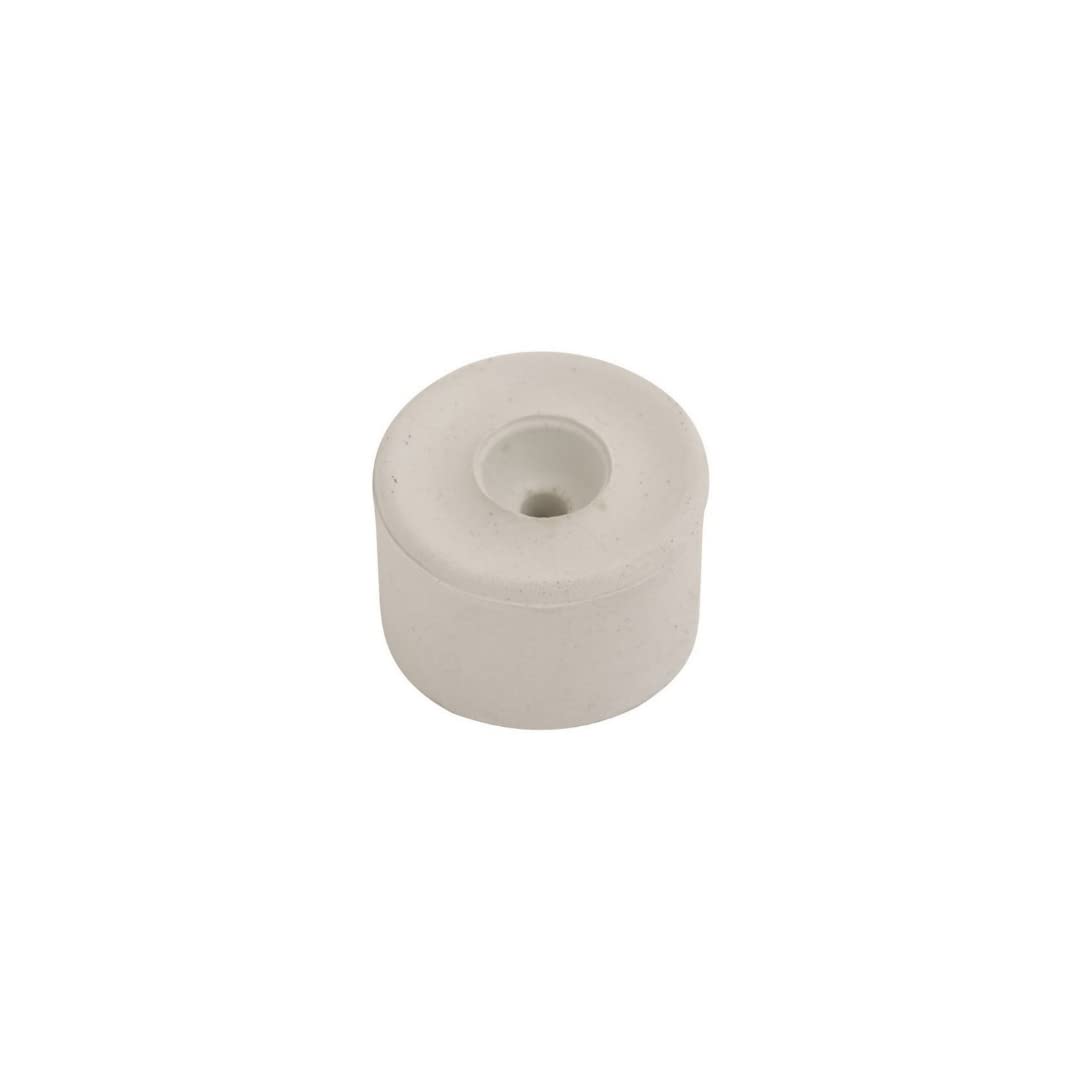 Vibe Silver Rubber Door Buffer 50Mm On White, Door Stopper, Rubber Bumper To Protect Door, Walls, And Skirting For Internal Use