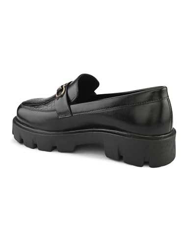 Image of STANPHORD Mens Loafers Stanphord Men's Slip On Loafers Shoes | Comfortable Lightweight Stylish Footwear for Casual, Formal TPZN 2231 Black-7