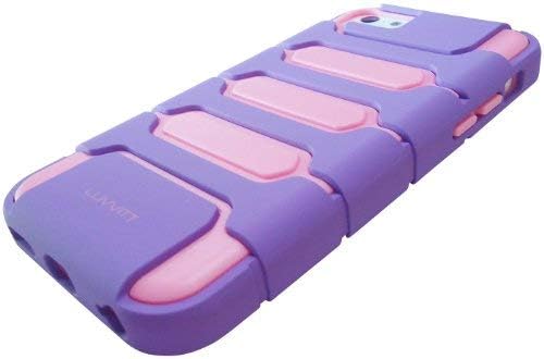LUVVITT Armor Shell Double Layer Shock Absorbing Case for iPhone 5C Retail Packaging - Purple/Pink