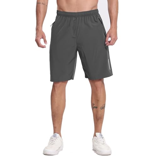 RPOVIG 3 Pack Men's Athletic Shorts Sets Gym Workout Short with Zippered Pockets Running Joggers Basketball Gift3