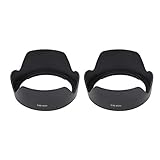 Camera Lens Hood, 2Pcs EW-83H Plastic Lens Hood Mount for EF 24-105mm f/4L is USM Lens, Black