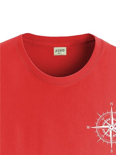 Image of ADRO Unisex 100% Cotton Regular Tshirt | Printed | Graphic Printed | Chest Printed