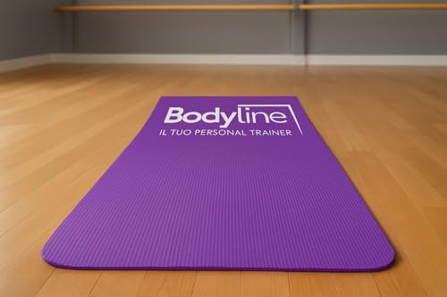Bodyline Pilates yoga-fitnesstrainingsmat met elastische banden en schouderriem - mat voor thuis- en gymtraining - dikte 0,4 cm - afmetingen 173 x 61 cm - Afbeelding 5