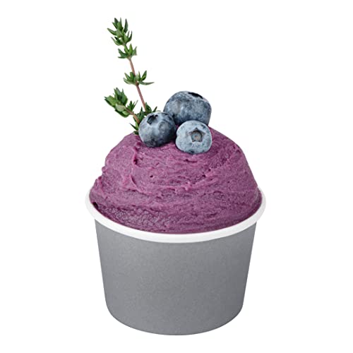 Image of Coppetta 4 Ounce Dessert Cups, 200 Disposable Ice Cream Cups - Lids Sold Separately, Heavy-Duty, Gray Paper Frozen Yogurt Bowls, For Hot And Cold Foods, Perfect For Gelato Or Mousse - Restaurantware