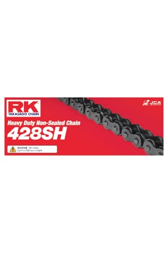 アールケー(RK) ドライブチェーン 428サイズ 98リンク 鉄色ノンシールチェーン 428SH-98L