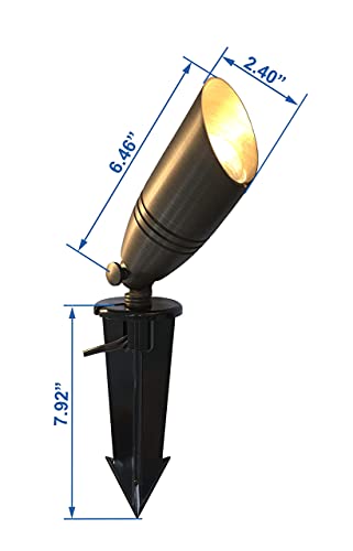 Gkoled Brass Landscape Spotlights (Bulbs Included) With Mini Brass Landscape Spotlights (Bulbs Included) #TOP2