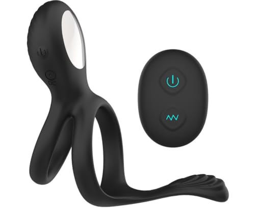 Anillo para parejas de hombre y vibrador anal recargable con control a distancia