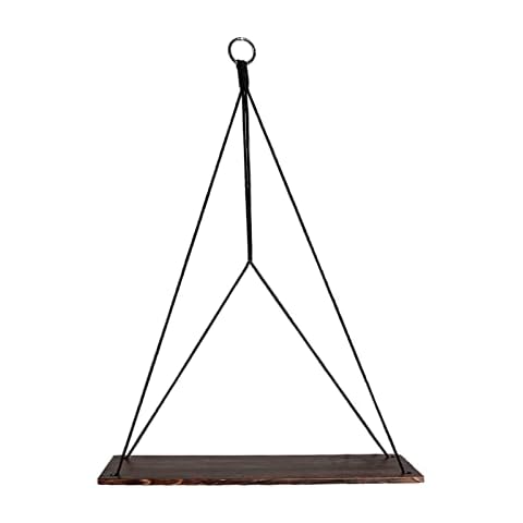 LSFYYDS Wooden Hanging Floating Shelf,Handmade Woven Tapestry Shelf, Bohemian Style Hanging Shelf Round Storage Shelf Woven Shelf for Storage Wall Hanging House Decoration Cover