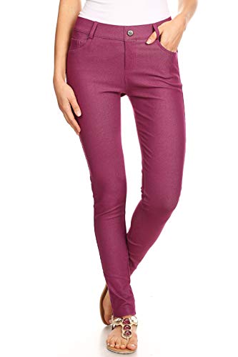 Image of YELETE Women's Basic Five Pocket Stretch Jegging Tights Pants