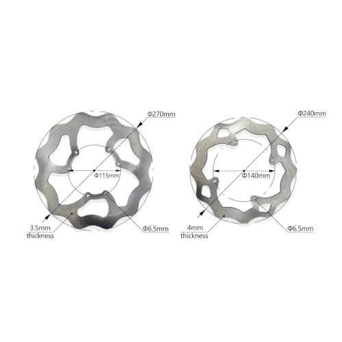 Disques de frein flottants CR250 CRF450RX endurance thermique et puissance
