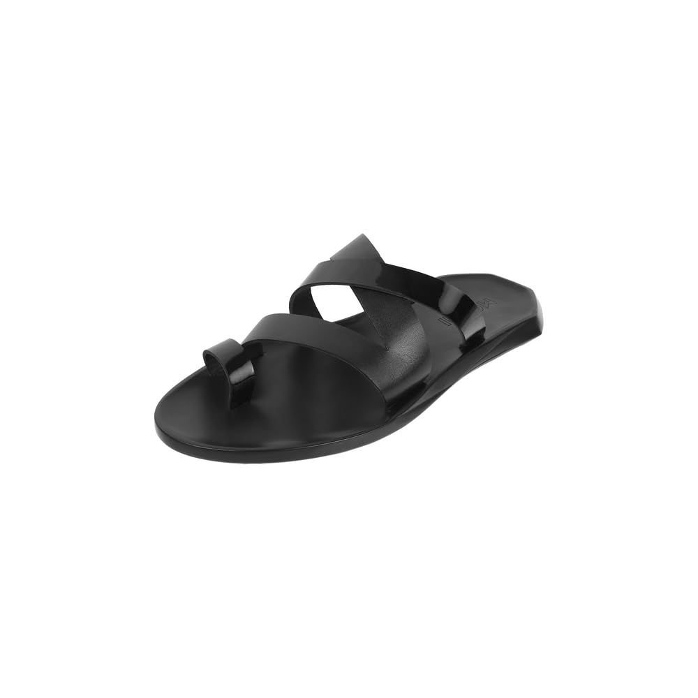 Mochi Men Black Faux Leather Thong Chappal UK/11 EU/45 (16-870) (B0D7NQJHMS) Amazon Price History, Amazon Price Tracker