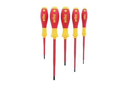 Image of Wiha 32091 5-Piece 1000-Volt Slotted and Phillips Insulated Screwdriver Set