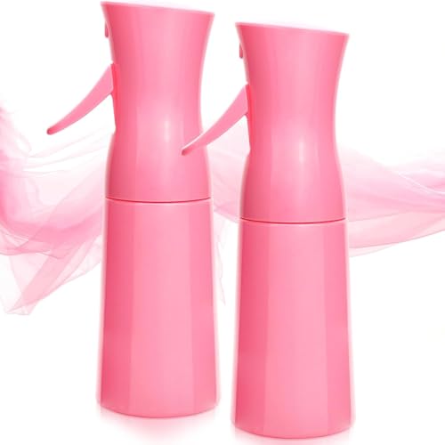 XSBAIHUO Empty Spray bottles Spray Water Bottle Fine Mist Refillable Continuous Spray Bottle for Hair Skin Care Planting Showering Pets Travel Cleaning & Home (Pink 2Pack